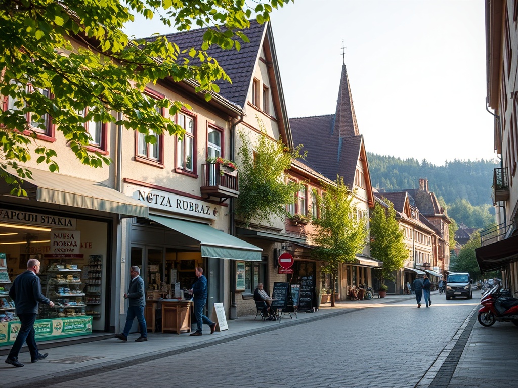 Mapa Nowej Rudy z zaznaczonymi symbolami inwestycji finansowanych z Funduszy Europejskich